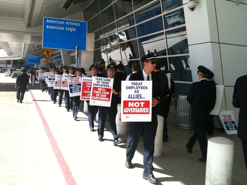 American Airlines’ union pilots will be picketing Thursday at DFW International Airport as they push for a new contract with the carrier
