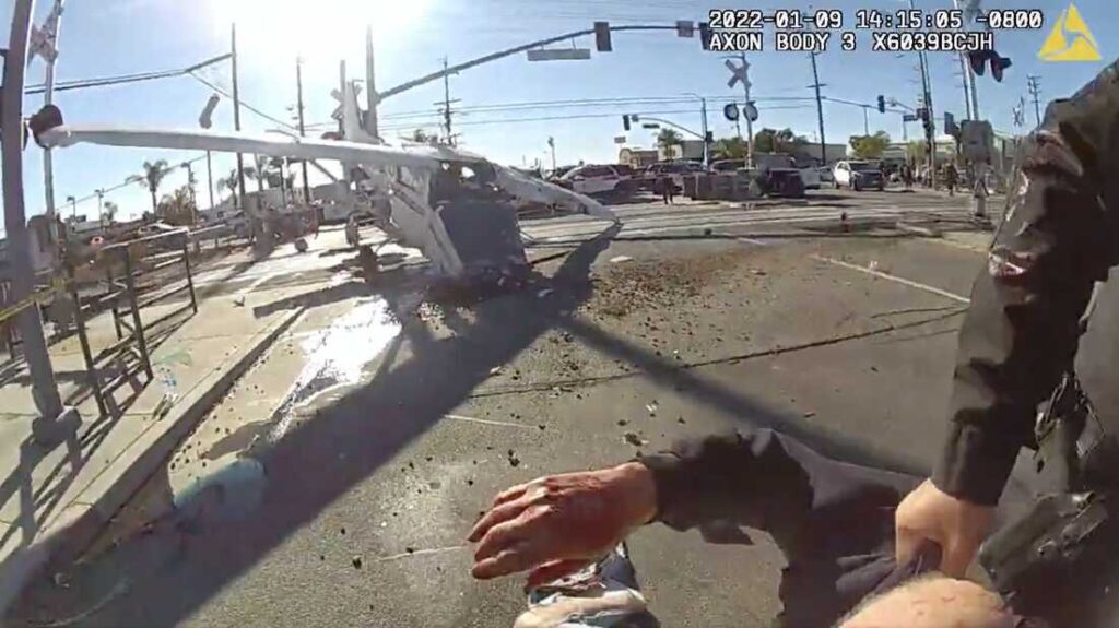 The pilot of a small airplane was lucky to survive a crash on a Los Angeles street Sunday — and he was even luckier 