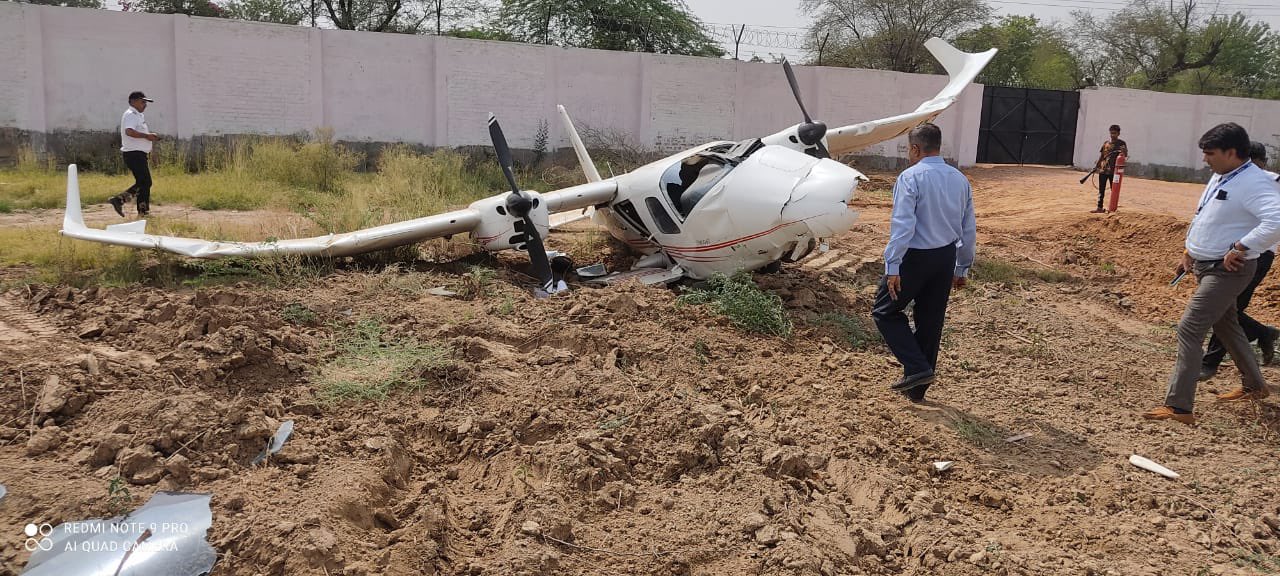 Training Plane Crashes While Taking Off In Haryana, Pilots Safe 