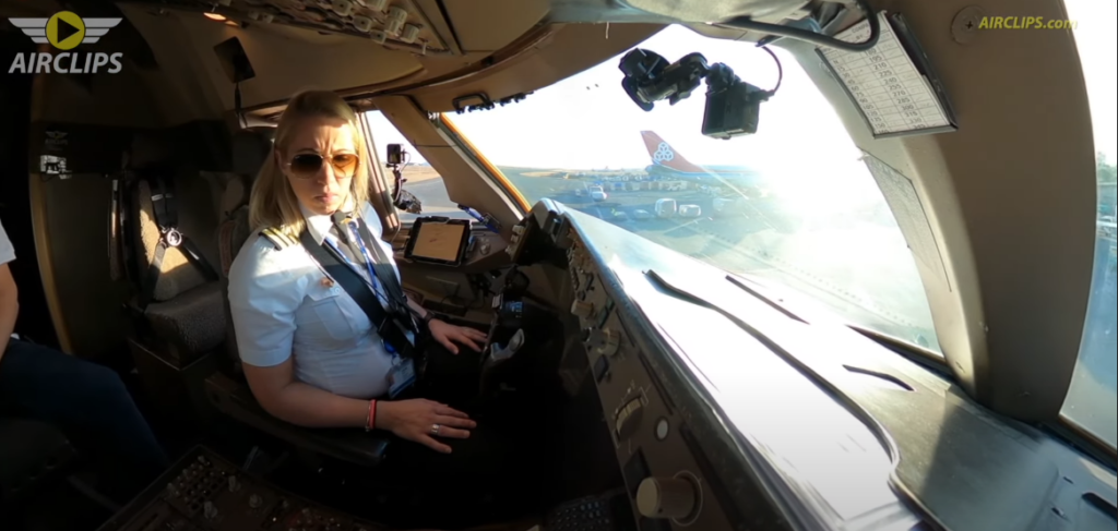 Pregnant Pilot Captain Kristin In Cockpit 