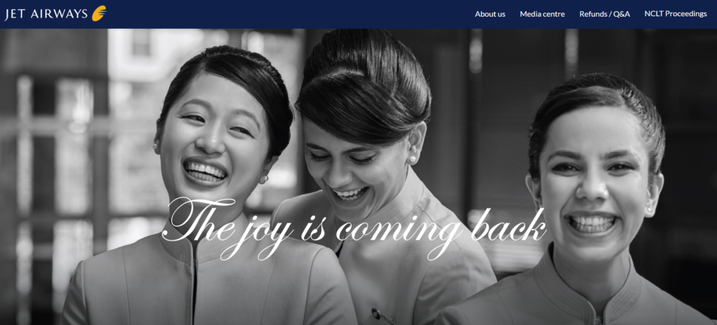 Jet Airways official Website