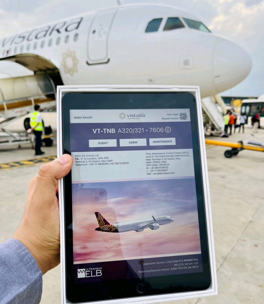 Vistara Ropes In Ultramain System For Electronic Logbook Software