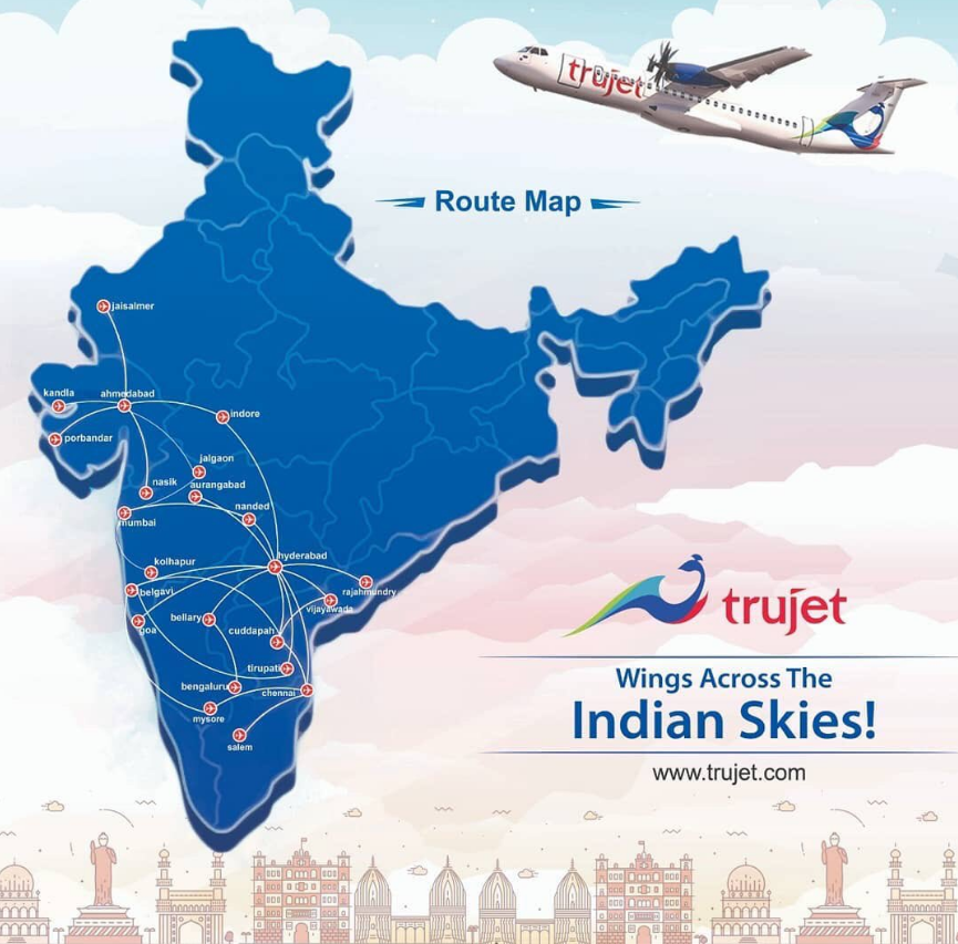 Trujet Airline Regional Routes