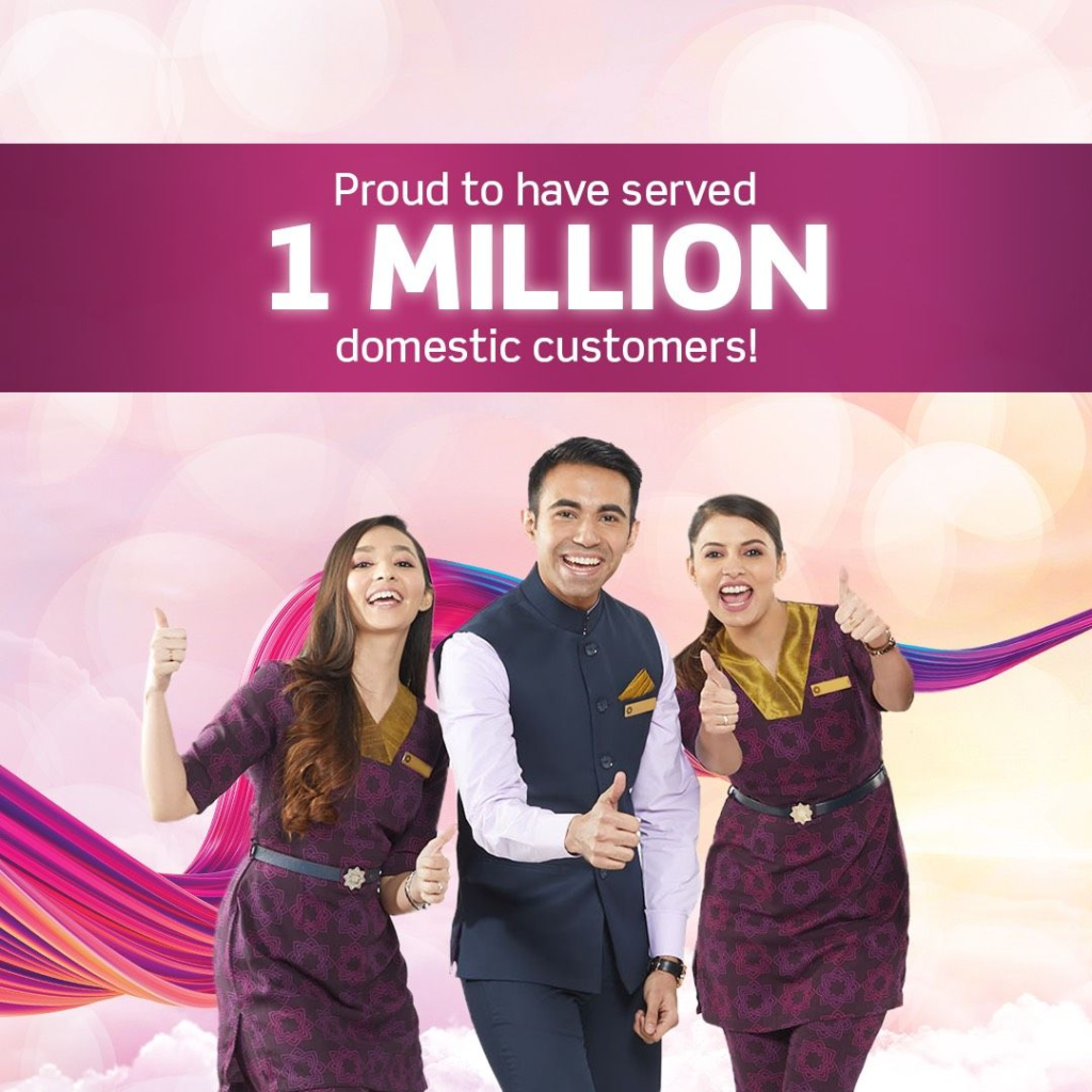 Vistara airline become the second largest airline on July 22 after carrying 1 million passengers