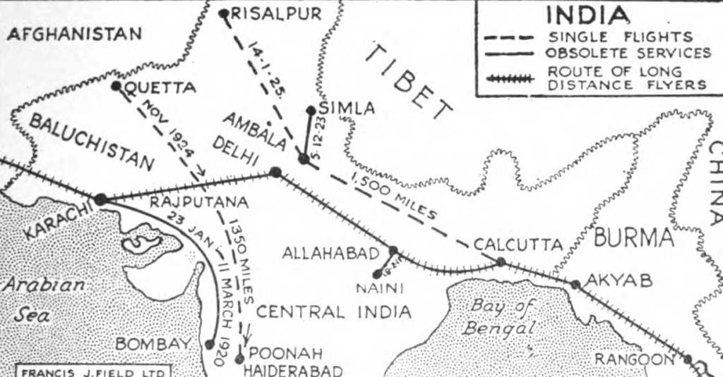 First commercial flight in India