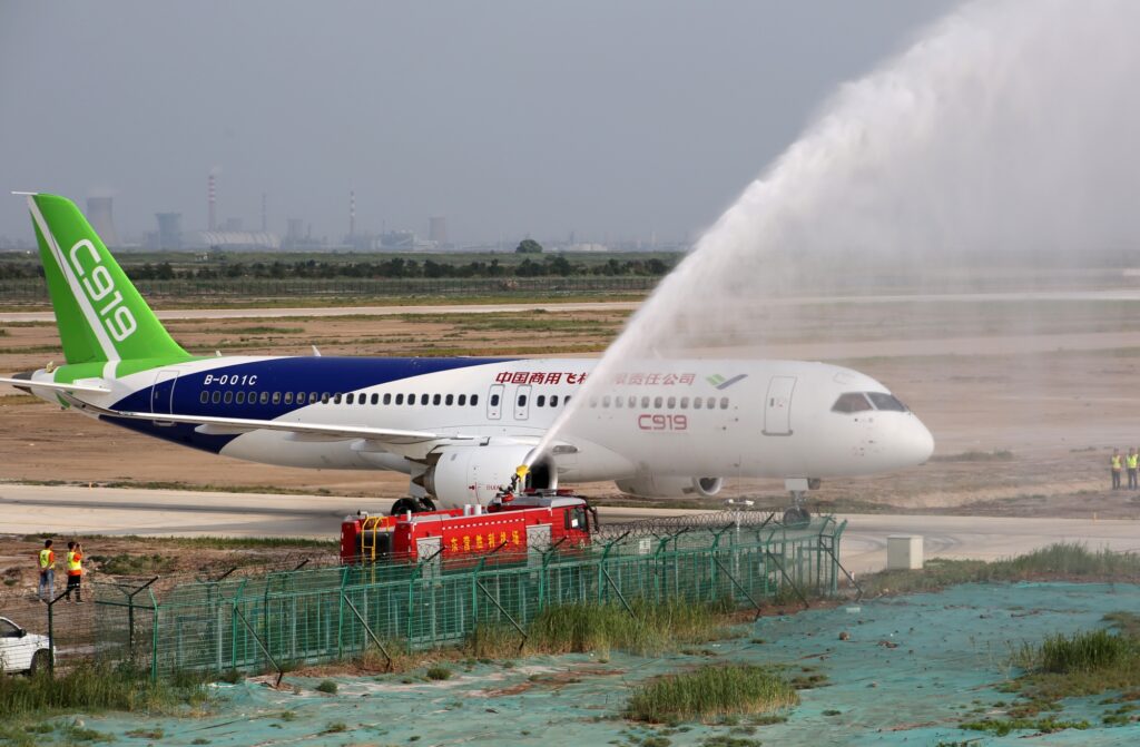 C919 produced by the Commercial Aircraft Corporation of China received type certification from the CAAC  may compete with Airbus and Boeing.