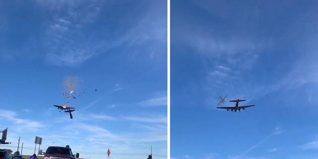 Two Military World War Planes Collide In Mid-air At Dallas Air Show | Exclusive Video