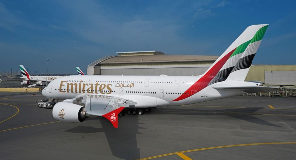 Emirates new livery on Airbus A380