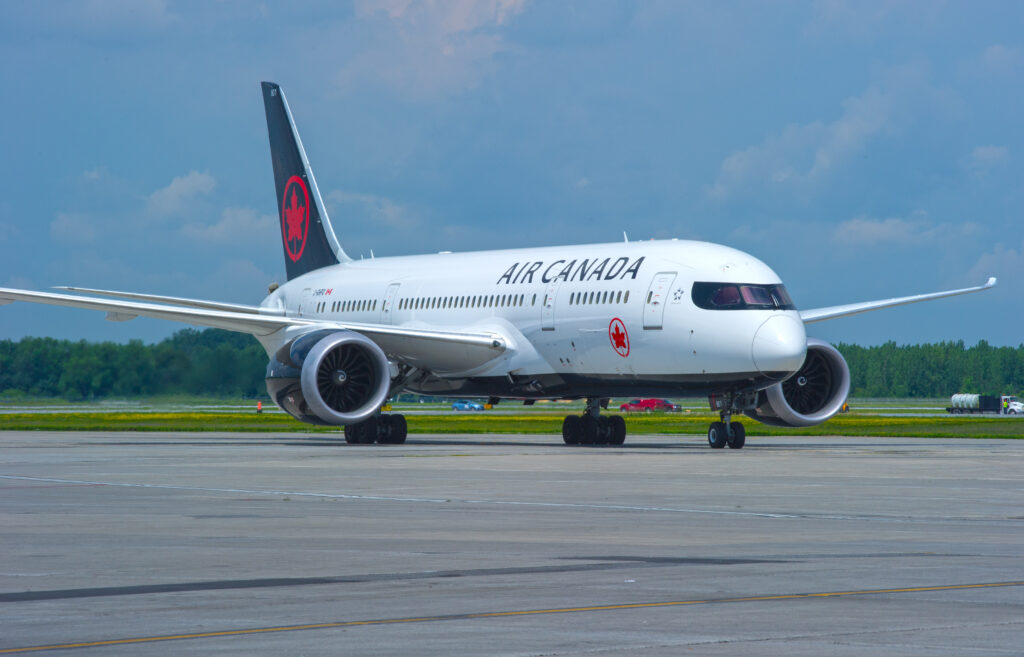 Air Canada Montreal to Amsterdam using SAF