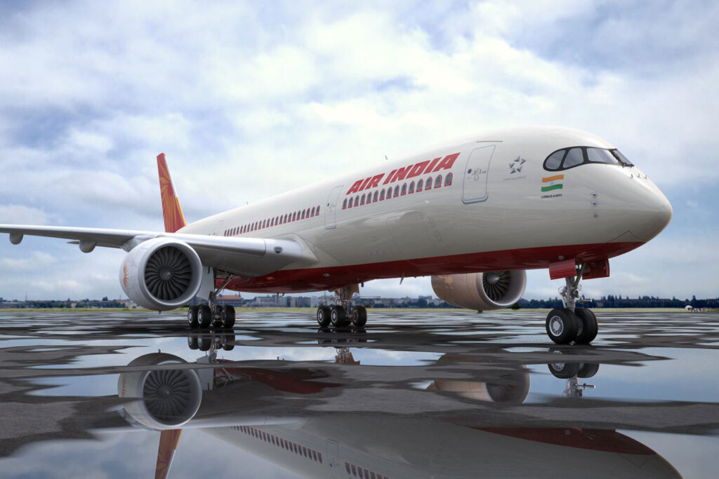 FIRST LOOK Air India Showcase the New Livery of Airbus A350 in France