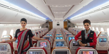 Air India Cabin Interiors welcomed by Woman flight crew