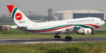 An emergency landing is made by a Biman Bangladesh flight at Patna airport