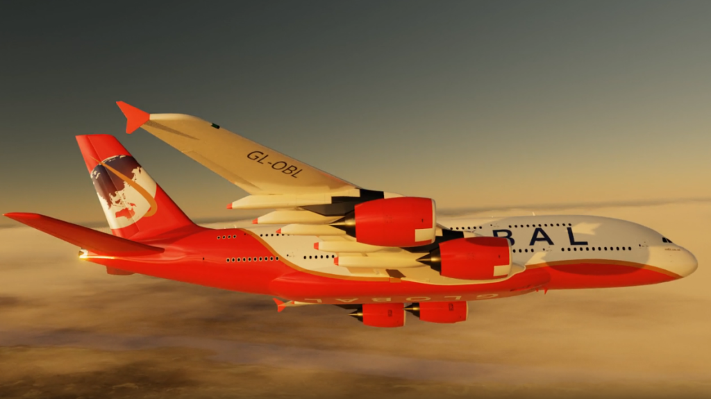 Global Airlines, New US UK Based, acquired the First Airbus A380