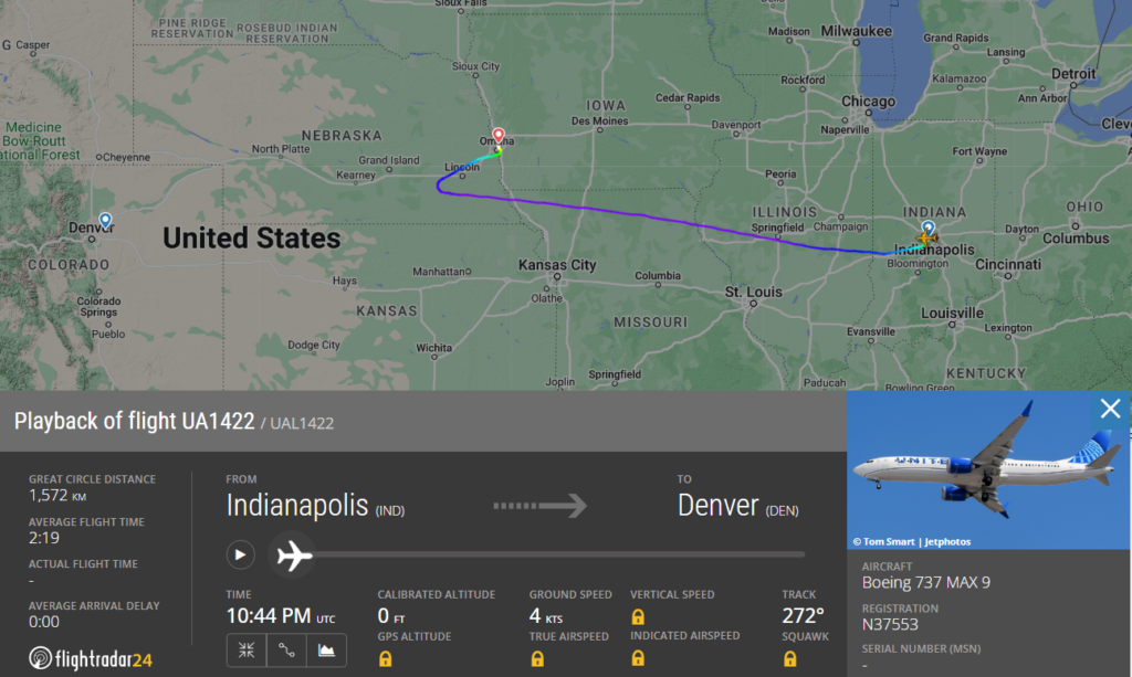 United Airlines Flight from Indianapolis to Denver makes Emergency Landing at Omaha | Exclusive