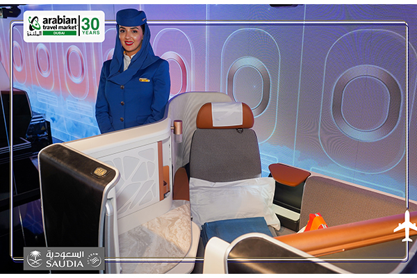 Saudia Unveils New Business Class Seat at the Arabian Travel Market 2023