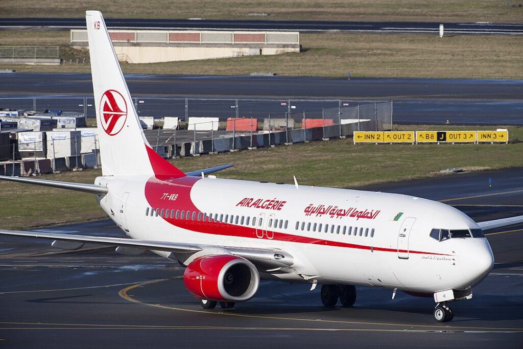 Flag carrier Air Algérie Boeing 737-800 Aircraft Grounded at Tlemcen Airport (TLM) Due to Significant Right Wing Winglet Damage After Allegedly Colliding with a Light Mast Following Arrival from Paris (CDG).