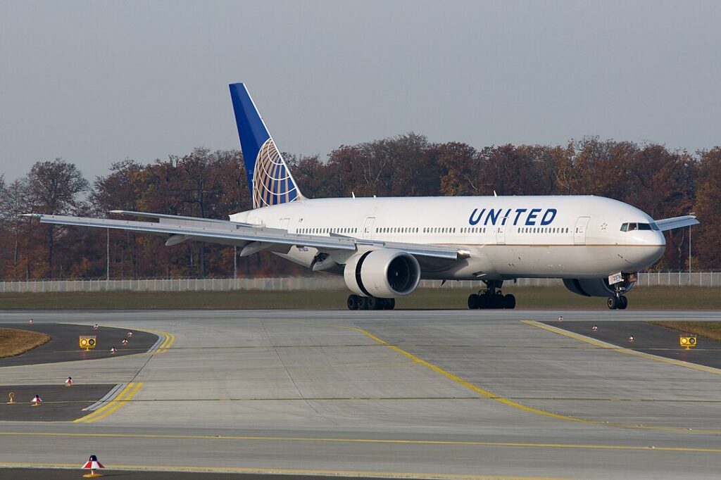 United Airlines (UA) flight operated by Boeing 777 en route to Kansai Osaka (KIX), Japan, experienced a landing gear tire issue during takeoff from San Francisco International Airport (SFO), leading to a diversion to Los Angeles (LAX).