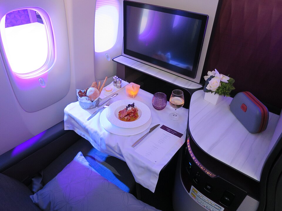 Qatar Airways Q-Suite Business class.
