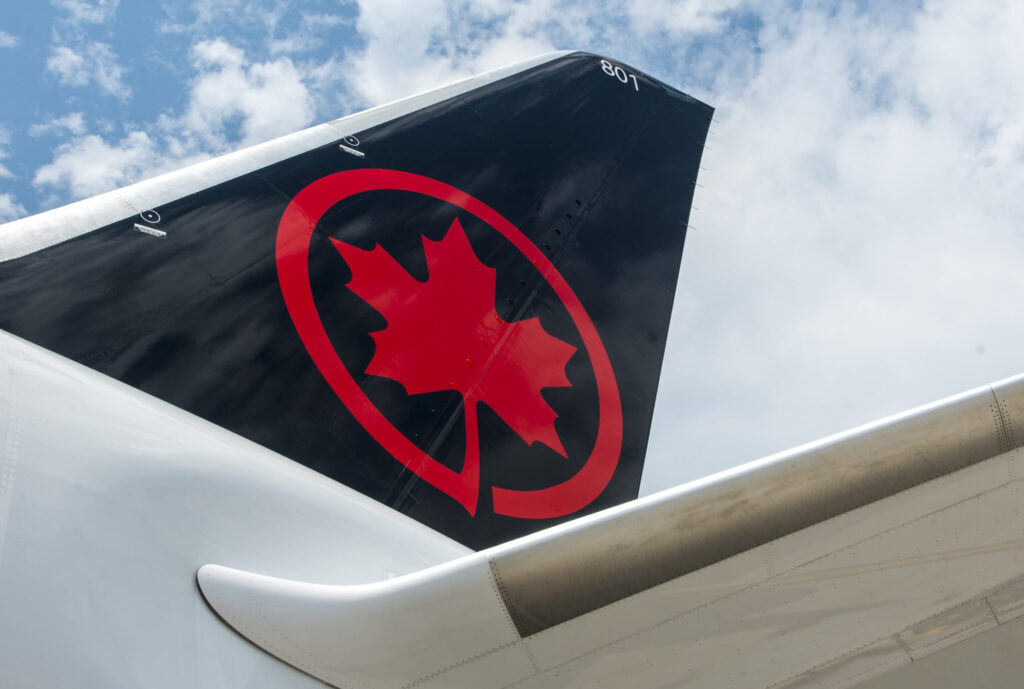 Air Canada Montreal to Amsterdam using SAF