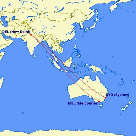 TATA-owned Indian Full Service Carrier Air India (AI) has the largest wide-body fleet in the country; this includes some ultra-long-range planes such as Boeing 777-200LR, it also has Boeing 777-300ERs, and the largest Boeing 787 fleet.