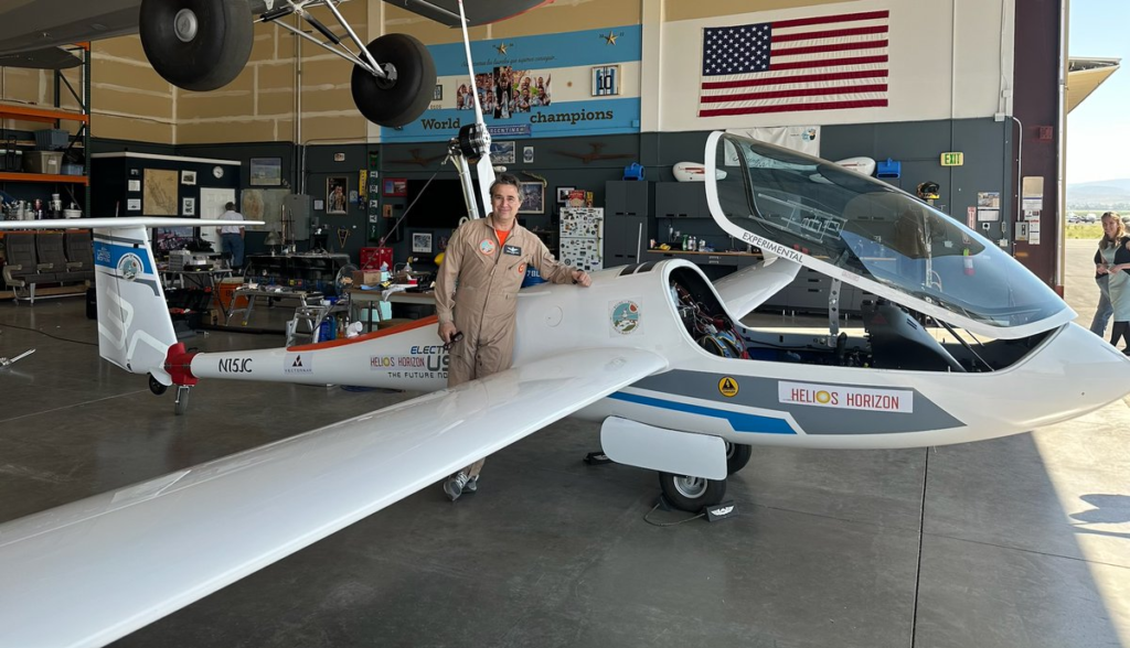 At Minden-Tahoe Airport, an experimental Helios Horizon Electric Aircraft sets a world Record