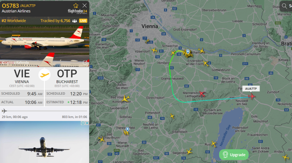 Austrian A321 Emergency