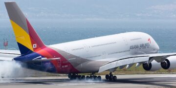 Asiana Airlines (OZ) Flight OZ350 from Seoul (ICN) to Frankfurt (FRA) usually operates with an Airbus A350, a carbon twin-engine aircraft.
