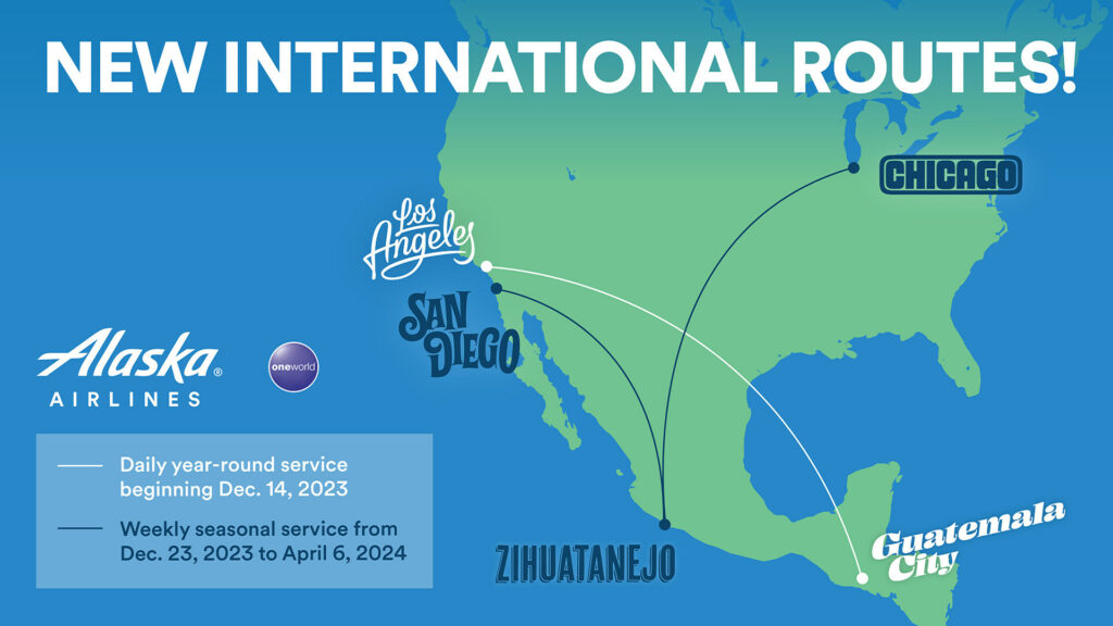 Alaska Airlines is introducing daily, year-round service between Los Angeles (LAS) and Guatemala City, Guatemala (GAU)