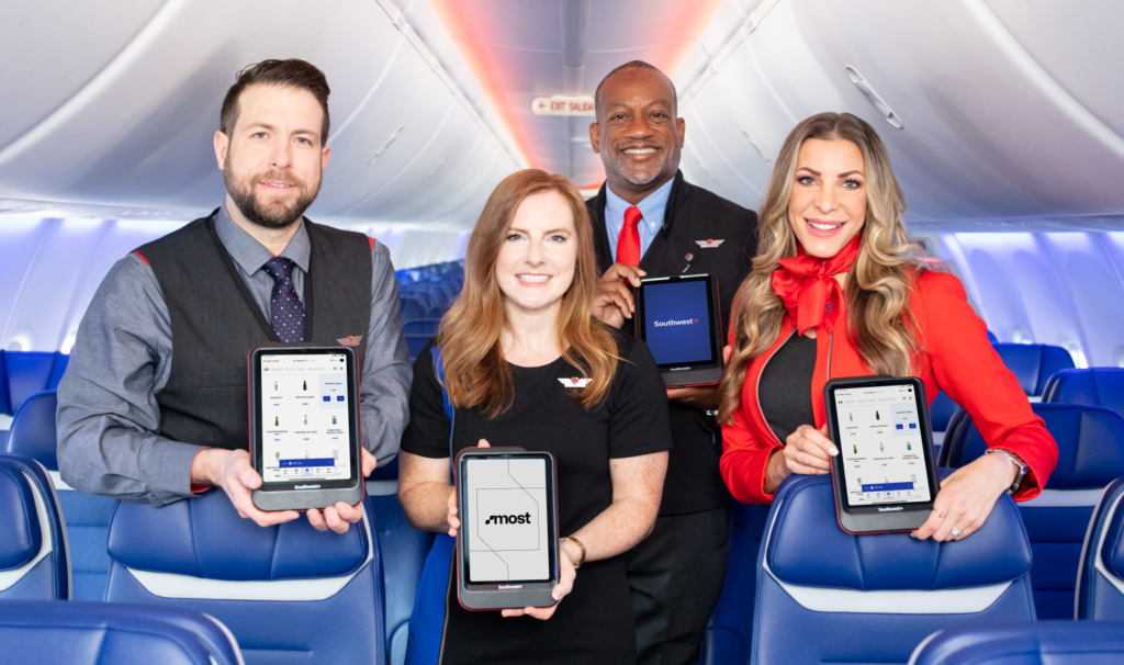 DALLAS- World's leading low-cost carrier, Southwest Airlines (WN), patrons selecting the top-tier Business Select fares (which currently grant access to the first 15 boarding positions - A1-15 - and a free drink) will also enjoy complimentary in-flight WiFi services.