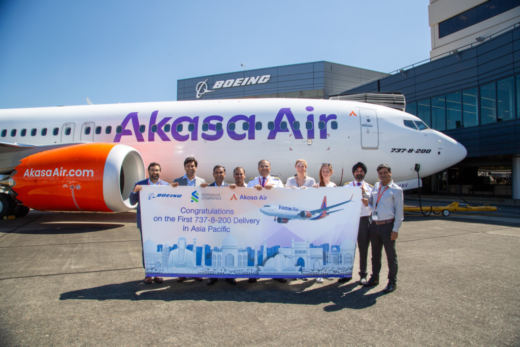 India's youngest and greenest carrier, Akasa Air (QP), welcomes the country's first Boeing 737 MAX 8-200 type aircraft Today, August 1, 2023.