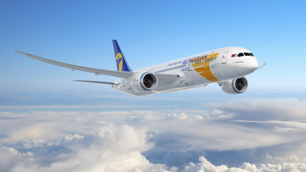 On August 11, 2023, MIAT Mongolian Airlines (OM), the official airline of Mongolia, received its first-ever Boeing 787 Dreamliner.