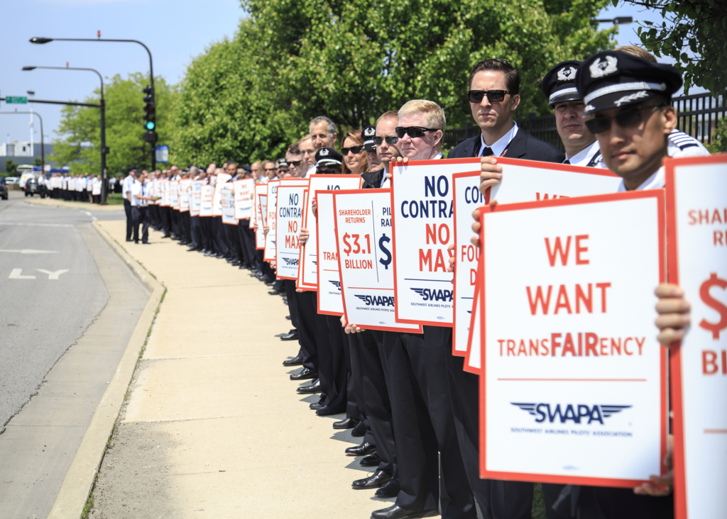 SWAPA Declares Plan for Picketing at Southwest Spirit Party in Chicago