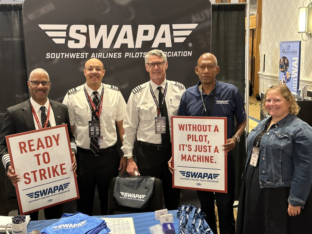 Southwest Airlines (WN) pilots, after 3 1/2 years of negotiations, including ongoing federal mediation, the Southwest Airlines Pilot Association (SWAPA) conducted a vote, with an overwhelming 99% majority in favor of striking. 