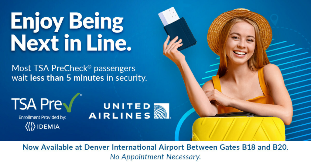 IDEMIA Identity and Security (I&S) North America, the authorized TSA PreCheck enrollment provider, has introduced a new TSA PreCheck enrollment program at Denver International Airport (DEN) in partnership with United Airlines (UA).