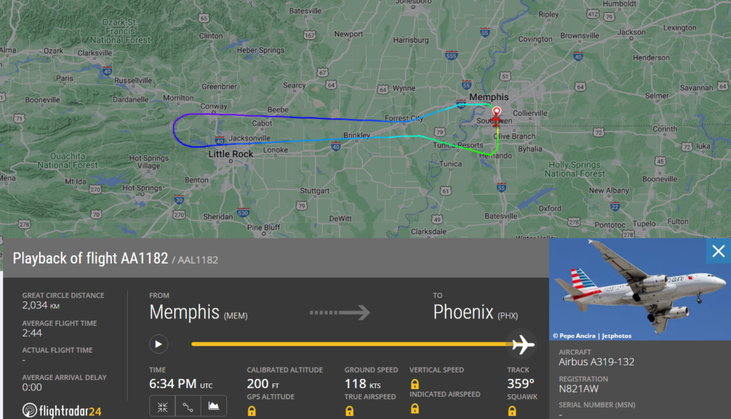 On August 16, Fort Worth-based carrier American Airlines (AA) flight from Memphis (MEM) to Phoenix (PHX) witnessed the in-flight engine shutdown.
