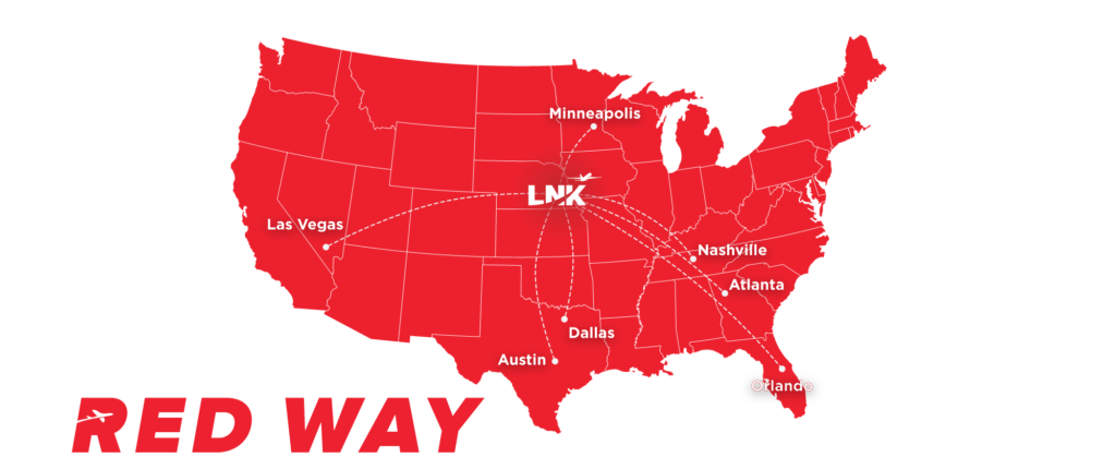 Red Way is the startup airline that commenced its operations with flight routes from Lincoln, Nebraska (LNK) to cease its operations.