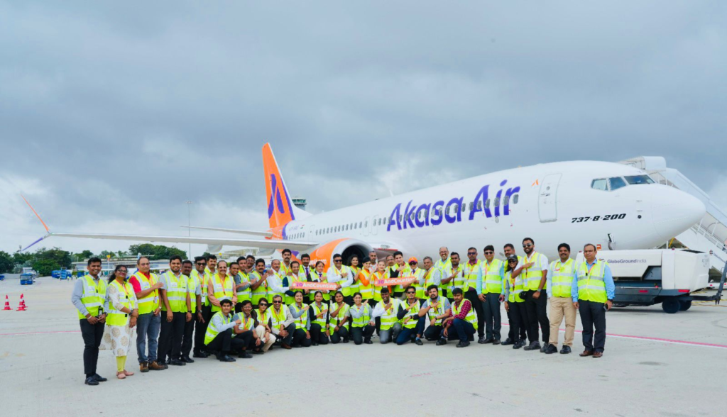 India's youngest and greenest carrier, Akasa Air (QP), welcomes the country's first Boeing 737 MAX 8-200 type aircraft Today, August 1, 2023.