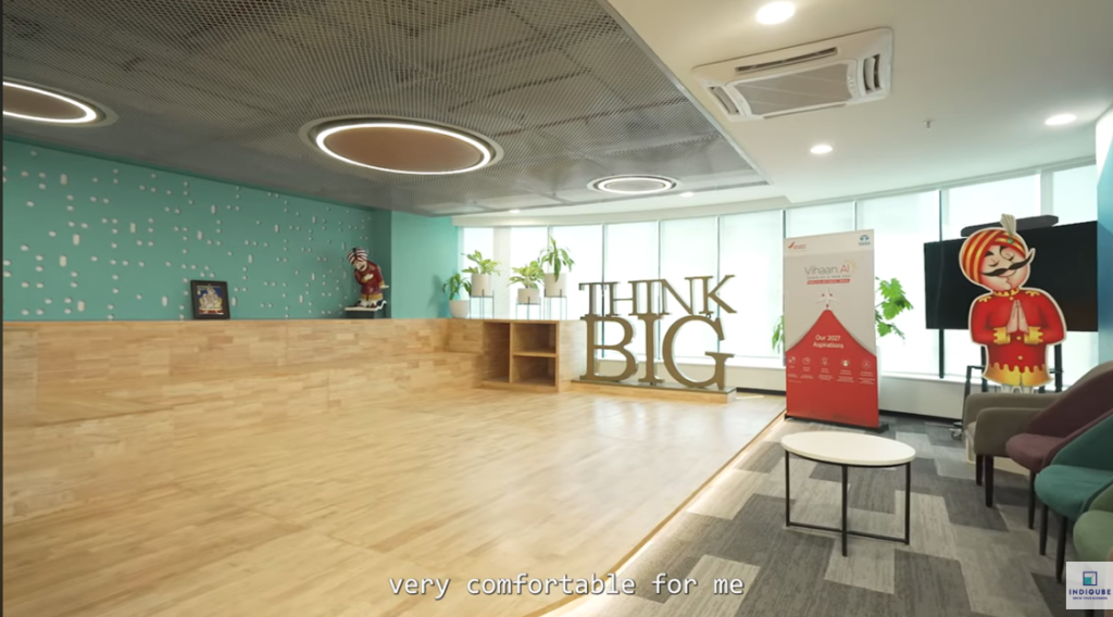 Tata-owned Indian FSC Air India (AI) has recently inaugurated its new office in Chennai. IndiQube develops the office and is modern and elegant in looks.