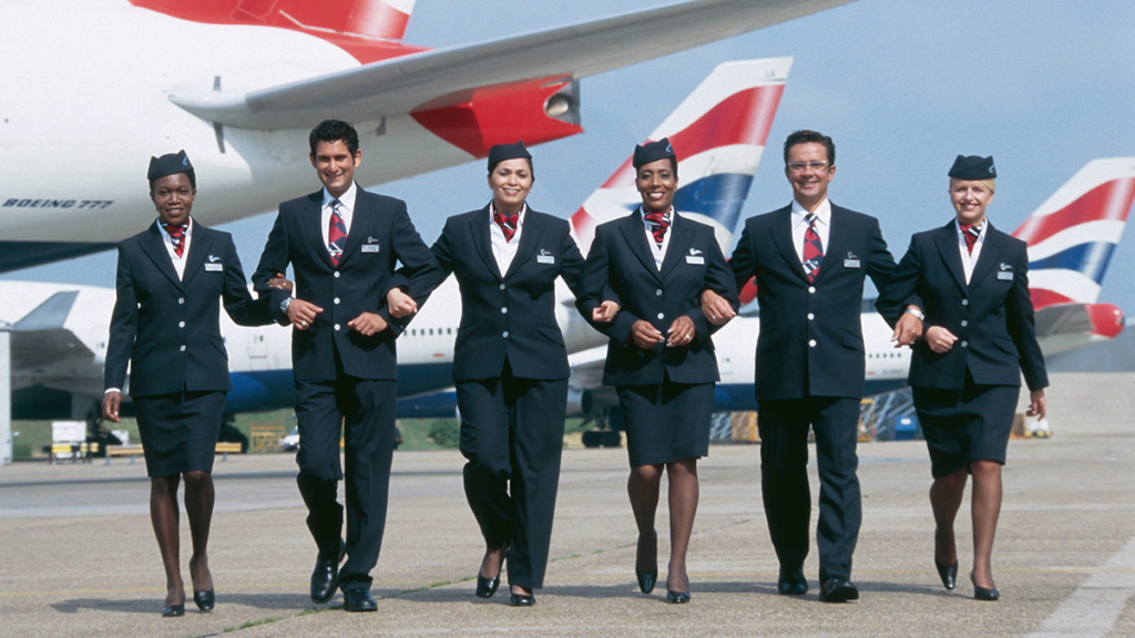 LONDON- British Airways (BA) provided guidelines to female flight attendants regarding the appropriate bras to wear with their new uniforms, which featured nearly see-through blouses. 