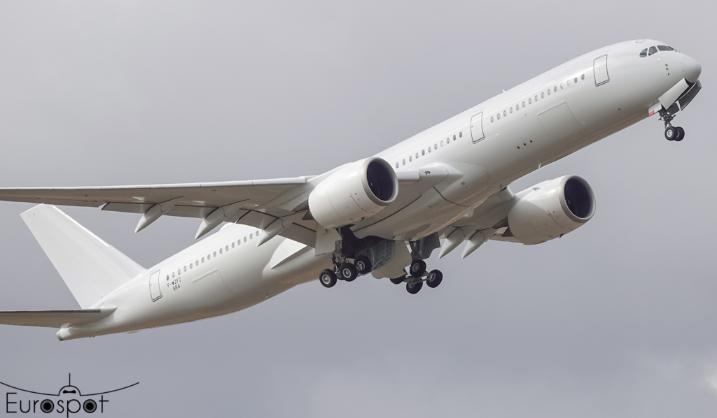 The inaugural flight of Air India (AI) first Airbus A350-900 has begun, capturing the attention of aviation enthusiasts at Toulouse Blagnac Airport (TLS), who managed to photograph the aircraft in its pristine white livery.