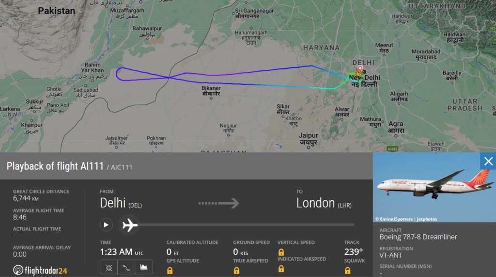 Tata-owned Indian FSC Air India (AI) flight from Delhi (DEL) to London Heathrow (LHR) made a precautionary landing back at Delhi amid some technical issues.