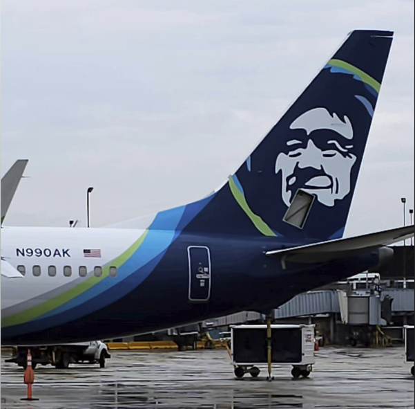 Alaska Airlines New Boeing 737 MAX Tail Part Fall Off Sky