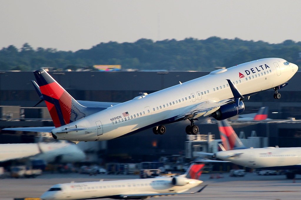 SAN FRANCISCO- A Delta Air Lines (DL) Plane remains airborne thanks to the combined actions of its wings, which create lift, its engines that provide forward propulsion, and a skilled pilot who maintains balance and navigates the aircraft. 