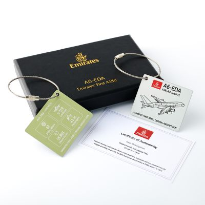  A few weeks ago, the inaugural Emirates (EK) Airlines Airbus A380 was decommissioned and transformed into keyrings, a project was undertaken by Falcon Aircraft Recycling in Dubai,