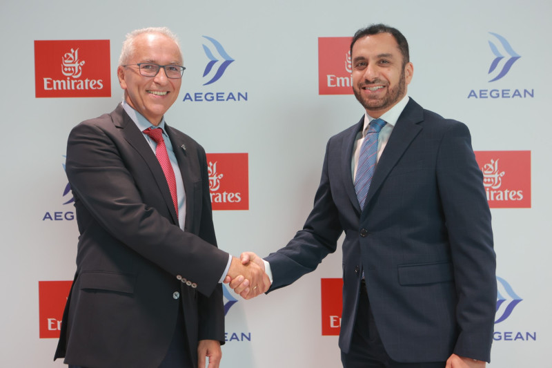 Emirates (EK) and AEGEAN (A3) have jointly announced an expansion of their codeshare agreement, with the addition of the Athens-New York (Newark) route.