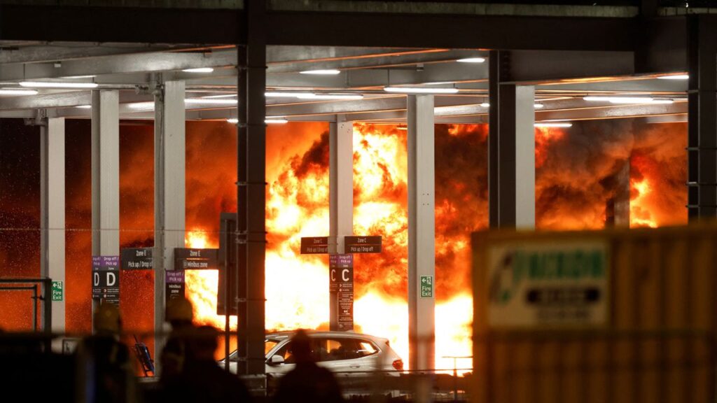 Following a significant fire that partially collapsed one of its multi-storey car parks, Luton Airport (LTN) in London has temporarily halted all flight operations.