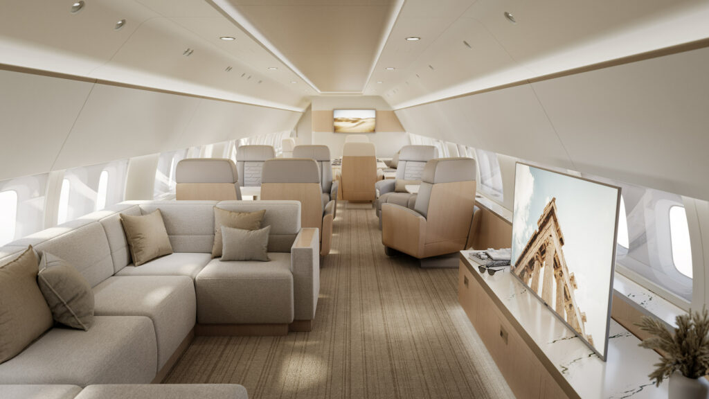 LAS VEGAS- Boeing Business Jets (BBJ) has introduced an innovative approach for tailoring cabin interiors in the BBJ 737-7, aiming to streamline the process, reduce expenses, and speed up the delivery of new VIP aircraft. 