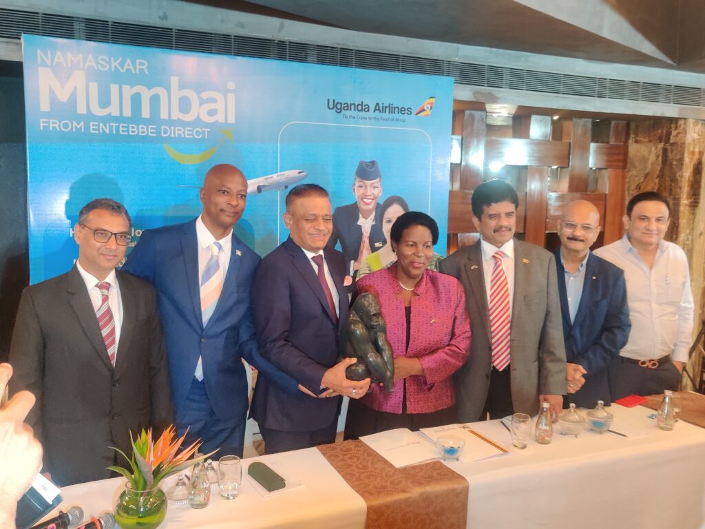 The revived flag carrier Uganda Airlines (UR) on Tuesday (October 3, 2023) shed light on the historical Entebbe-Mumbai Flight launch.