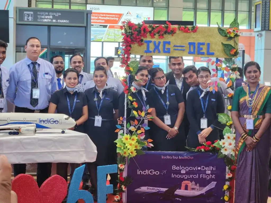  IndiGo, India's preferred airline, inaugurated its daily direct flight between Delhi and Belagavi on Thursday, October 5, 2023.