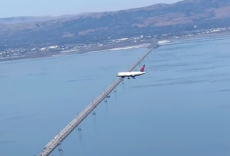 SAN FRANCISCO- A Delta Air Lines (DL) Plane remains airborne thanks to the combined actions of its wings, which create lift, its engines that provide forward propulsion, and a skilled pilot who maintains balance and navigates the aircraft. 